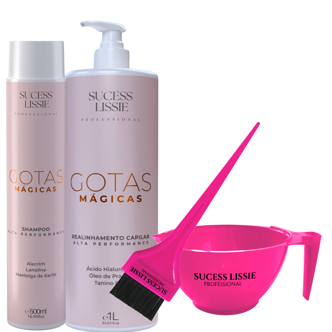 SHAMPOO E PROGRESSIVA GOTAS MÁGICAS SEM FORMOL  COMPÁTIVEL COM TODAS AS QUIMICAS
